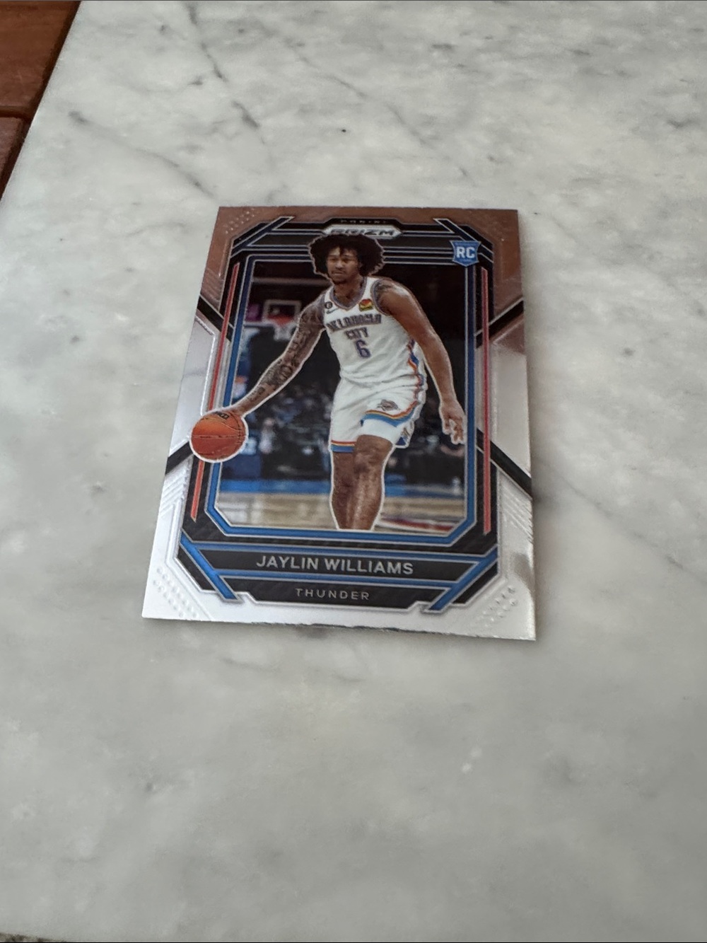 Panini Blue and White Jaylin Williams Thunder Card w/ card protector